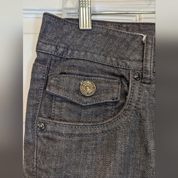 Buffalo David Bittone black Panettire stretch boot cut sequence detail jeans 30 - Picture 8 of 9